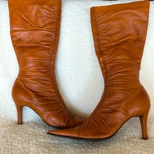 Diba Leather Heeled Boots - 8.5
